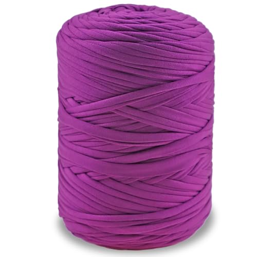 NOTIONSLAND 400 g T-Shirt-Garn, Strickgarn, Stoff, Häkelgarn für Taschen, Körbe, Decken, Heimdekoration – Rötliches Violett einfarbige Garne NOTIONSLAND 400 g T-Shirt-Garn, Strickgarn, Stoff, Häkelgarn für Taschen, Körbe, Decken, Heimdekoration – Rötliches Violett einfarbige Garne von NOTIONSLAND