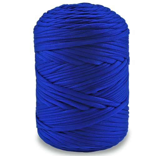 NOTIONSLAND 400 g T-Shirt-Garn, Strickgarn, Stoff, Häkelgarn für Taschen, Körbe, Decken, Heimdekoration – Saphirblau einfarbige Garne NOTIONSLAND 400 g T-Shirt-Garn, Strickgarn, Stoff, Häkelgarn für Taschen, Körbe, Decken, Heimdekoration – Saphirblau einfarbige Garne von NOTIONSLAND