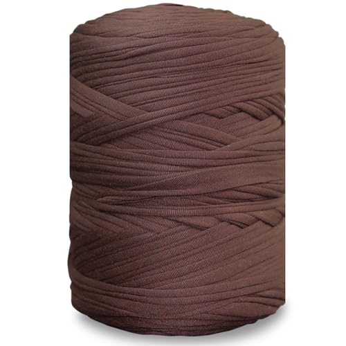 NOTIONSLAND 400 g T-Shirt-Garn, Strickgarn, Stoff, Häkelgarn für Taschen, Körbe, Decken, Heimdekoration – Schokolade einfarbige Garne NOTIONSLAND 400 g T-Shirt-Garn, Strickgarn, Stoff, Häkelgarn für Taschen, Körbe, Decken, Heimdekoration – Schokolade einfarbige Garne von NOTIONSLAND
