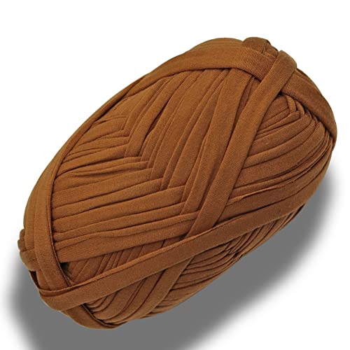NOTIONSLAND T-Shirt-Garn für Häkelkorb, Stoff-Strickgarn für Taschen, Brillenhalter, Brillenständer, Heimdekoration, Khaki, 2 Stück von NOTIONSLAND