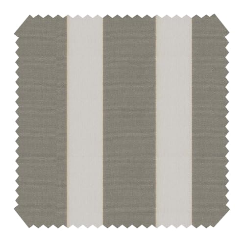 ARAGON DUO LLORET UV+ - Gestreifter Outdoor-Stoff - Lichtechter Möbelstoff - Polsterstoff in Baumwoll-Optik für Gartenmöbel - Pflegeleichte Meterware 1lfm (28/14 Hellbraun Beige) von NOVELY