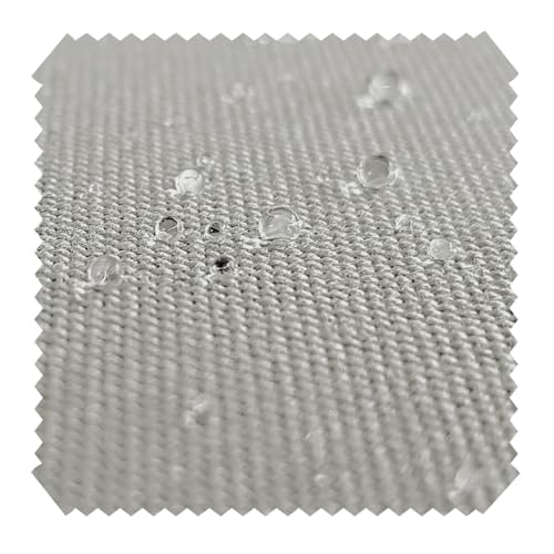 NOVELY® Aragon WASSERABWEISEND UV+ - Premium Outdoor-Stoff - Lichtechter Möbelstoff - Polsterstoff in Baumwoll-Optik für Gartenmöbel - Pflegeleichte Meterware 1lfm Farbe: 04 Zementgrau von NOVELY