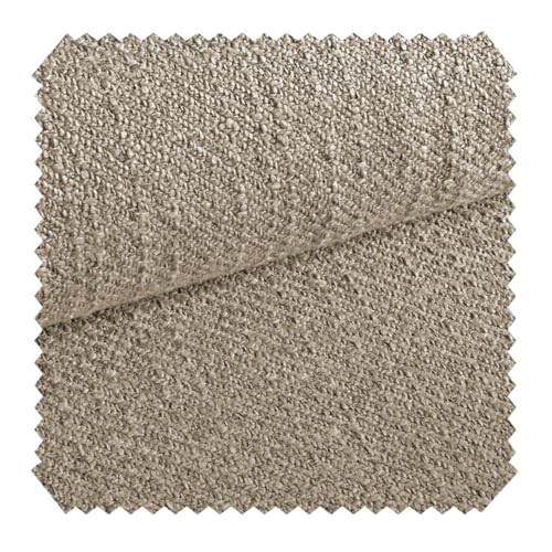 novely® exquisit DECORETTO - Weicher Polsterstoff im Naturfaser Look - Schwer Entzündbarer Möbelstoff mit Ultra-Clean-Technologie - Pflegeleichte Meterware 1lfm (04 Khaki) von NOVELY
