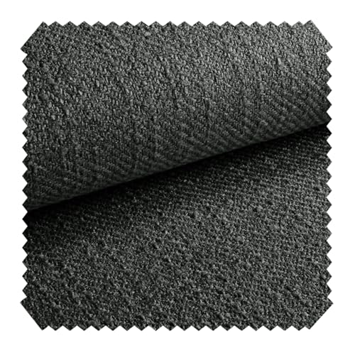 novely® exquisit DECORETTO - Weicher Polsterstoff im Naturfaser Look - Schwer Entzündbarer Möbelstoff mit Ultra-Clean-Technologie - Pflegeleichte Meterware 1lfm (21 Graphit) von NOVELY