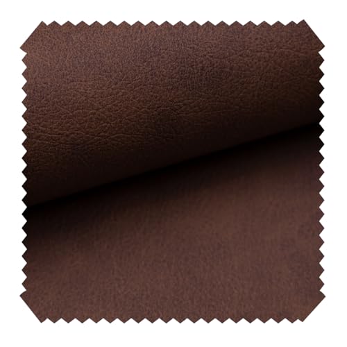 NOVELY® Konstanz Kunstleder Vintage Antik Möbelstoff Polsterstoff Lederimitat | Meterware | 1lfm (09 Braun) von NOVELY