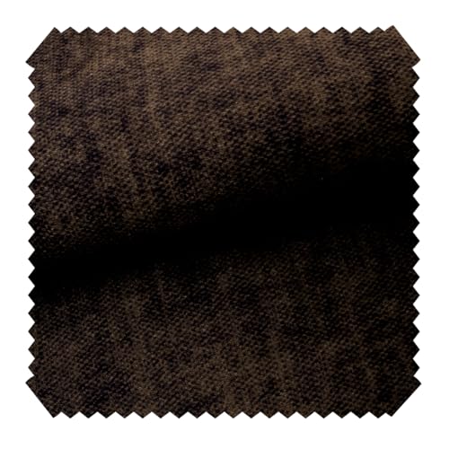 novely® Marlow - Marmorierter Velours Möbelstoff - Samtweicher und Robuster Polsterstoff - Pflegeleichte Meterware 1lfm (04 Dunkelbraun) von NOVELY