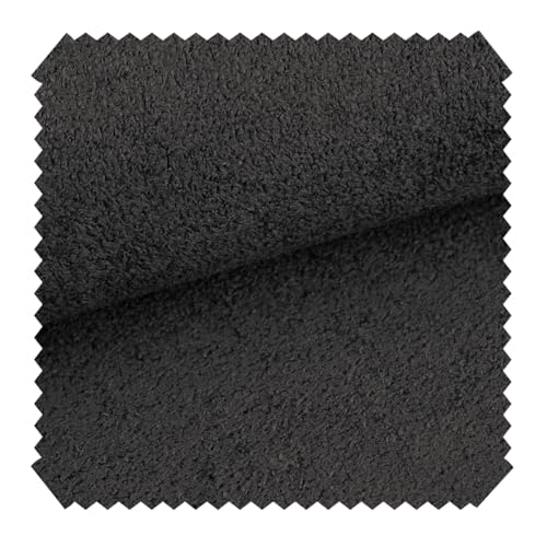 novely® exquisit DOLORES Robuster Bouclé-Stoff - Gemütlicher Polsterstoff - Schwer Entzündbarer Möbelstoff - Pflegeleichte Meterware 1lfm (23 Graphit) von NOVELY