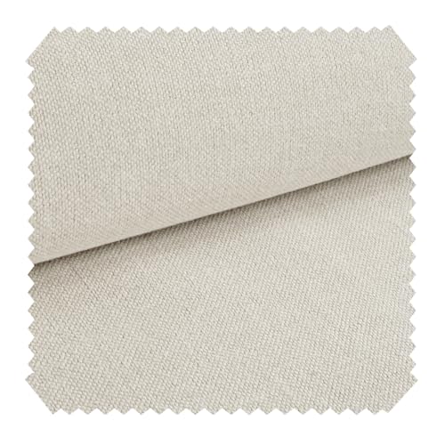 novely® exquisit REVELLO - Samtweicher und Leichter Polsterstoff mit Baumwollanteil - Schwer Entzündbarer Möbelstoff - Pflegeleichte Meterware 1lfm (26 Beige Pastell) von NOVELY