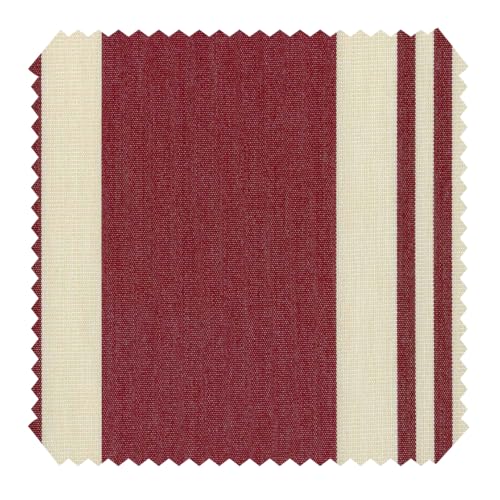 Produktbild novely® ARAGON DUO CORDOBA UV+ - Premium Outdoor-Stoff - Lichtechter Möbelstoff - Polsterstoff in Baumwoll-Optik für Gartenmöbel - Pflegeleichte Meterware 1lfm (29-05 Bordeaux Rot Creme) von NOVELY