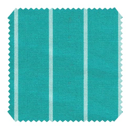 novely® ARAGON DUO TOLEDO UV+ - Premium Outdoor-Stoff - Lichtechter Möbelstoff - Polsterstoff in Baumwoll-Optik für Gartenmöbel - Pflegeleichte Meterware 1lfm (37 Ozean Türkis Blau) von NOVELY