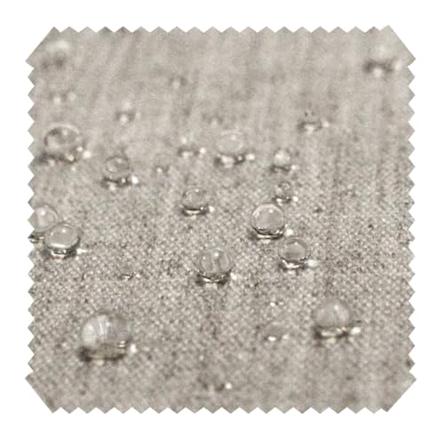 novely® ARAGON WASSERABWEISEND UV+ - Premium Outdoor-Stoff - Lichtechter Möbelstoff - Polsterstoff in Baumwoll-Optik für Gartenmöbel - Pflegeleichte Meterware 1lfm (02 Graphit Leinen) von NOVELY