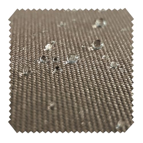 novely® ARAGON WASSERABWEISEND UV+ - Premium Outdoor-Stoff - Lichtechter Möbelstoff - Polsterstoff in Baumwoll-Optik für Gartenmöbel - Pflegeleichte Meterware 1lfm (28 Hellbraun) von NOVELY