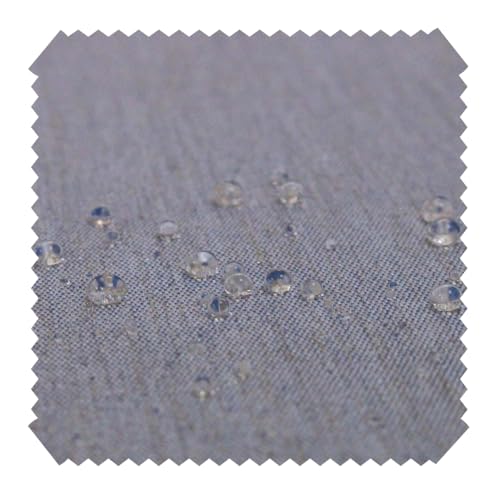 novely® ARAGON WASSERABWEISEND UV+ - Premium Outdoor-Stoff - Lichtechter Möbelstoff - Polsterstoff in Baumwoll-Optik für Gartenmöbel - Pflegeleichte Meterware 1lfm (30 Blau Leinen) von NOVELY