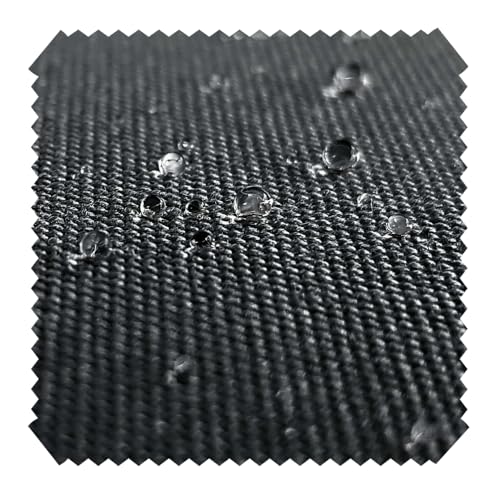 NOVELY® Aragon WASSERABWEISEND UV+ - Premium Outdoor-Stoff - Lichtechter Möbelstoff - Polsterstoff in Baumwoll-Optik für Gartenmöbel - Pflegeleichte Meterware 1lfm (40 Anthrazit) von NOVELY
