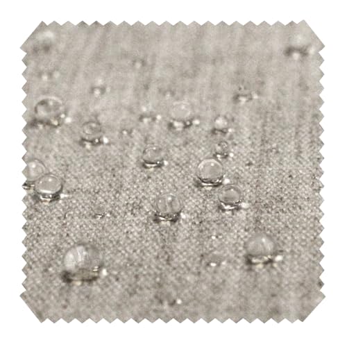 novely® ARAGON WATERPROOF UV+ - Premium Outdoor-Stoff - Lichtechter Möbelstoff - Polsterstoff in Baumwoll-Optik - Markisenstoff - Pflegeleichte Meterware 1lfm (02 Graphit Leinen) von NOVELY