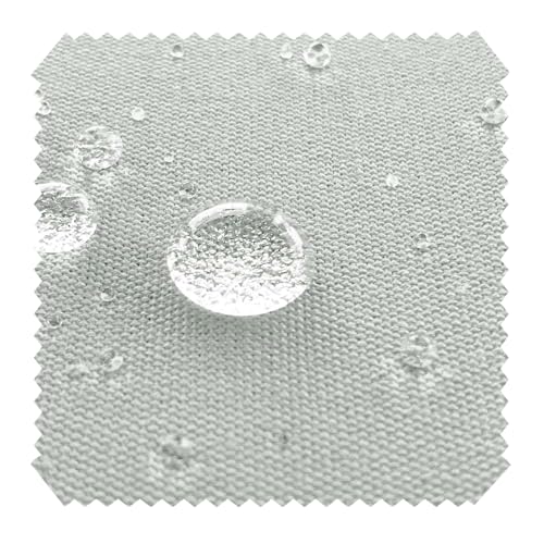 novely® ARAGON WATERPROOF UV+ - Premium Outdoor-Stoff - Lichtechter Möbelstoff - Polsterstoff in Baumwoll-Optik - Markisenstoff - Pflegeleichte Meterware 1lfm (06 Grau) von NOVELY