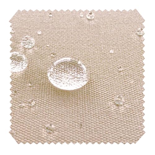 novely® ARAGON WATERPROOF UV+ - Premium Outdoor-Stoff - Lichtechter Möbelstoff - Polsterstoff in Baumwoll-Optik - Markisenstoff - Pflegeleichte Meterware 1lfm (14 Beige) von NOVELY