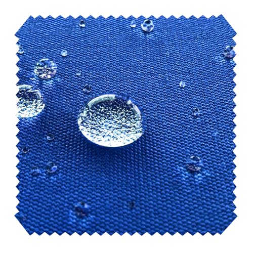 novely® ARAGON WATERPROOF UV+ - Premium Outdoor-Stoff - Lichtechter Möbelstoff - Polsterstoff in Baumwoll-Optik - Markisenstoff - Pflegeleichte Meterware 1lfm (21 Blau) von NOVELY
