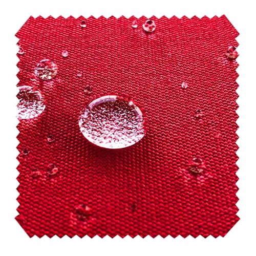 novely® ARAGON WATERPROOF UV+ - Premium Outdoor-Stoff - Lichtechter Möbelstoff - Polsterstoff in Baumwoll-Optik - Markisenstoff - Pflegeleichte Meterware 1lfm (23 Rot) von NOVELY