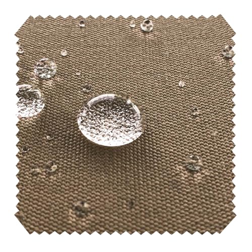 novely® ARAGON WATERPROOF UV+ - Premium Outdoor-Stoff - Lichtechter Möbelstoff - Polsterstoff in Baumwoll-Optik - Markisenstoff - Pflegeleichte Meterware 1lfm (28 Hellbraun) von NOVELY