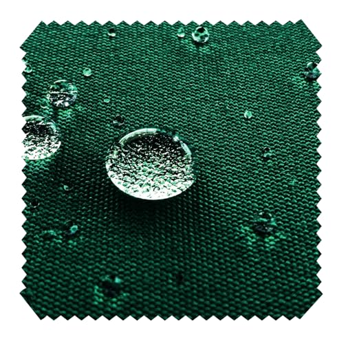novely® ARAGON WATERPROOF UV+ - Premium Outdoor-Stoff - Lichtechter Möbelstoff - Polsterstoff in Baumwoll-Optik - Markisenstoff - Pflegeleichte Meterware 1lfm (32 Dunkel Grün) von NOVELY