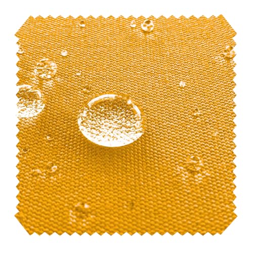 novely® ARAGON WATERPROOF UV+ - Premium Outdoor-Stoff - Lichtechter Möbelstoff - Polsterstoff in Baumwoll-Optik - Markisenstoff - Pflegeleichte Meterware 1lfm (33 Sonnengelb) von NOVELY