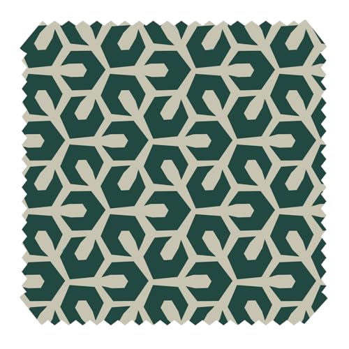 novely® BASEL MOSST Art Deco - Bedruckter Polsterstoff - Ultraweicher Möbelstoff - Print Dekostoff - Robuster Samtstoff - Meterware 1lfm Farbe: 01 Olivgrün von NOVELY