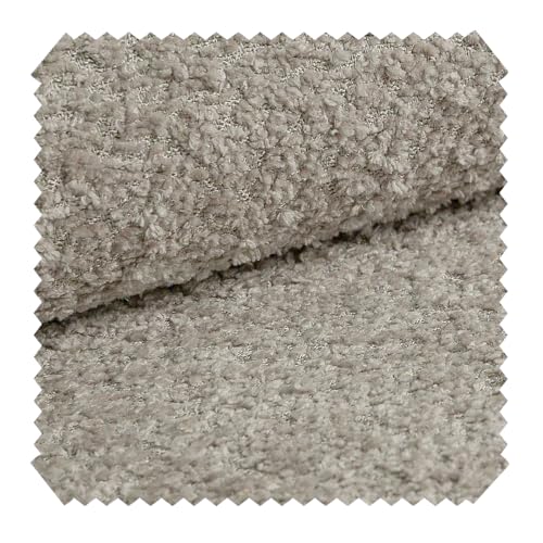novely® CORIO Bouclé Möbelstoff Luxus 3D Bouclé-Struktur Polsterstoff | Meterware | 1lfm Farbe: 50 Grau-Taupe von NOVELY