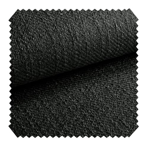 novely® exquisit DECORETTO - Weicher Polsterstoff im Naturfaser Look - Schwer Entzündbarer Möbelstoff mit Ultra-Clean-Technologie - Pflegeleichte Meterware 1lfm (22 Schwarz) von NOVELY