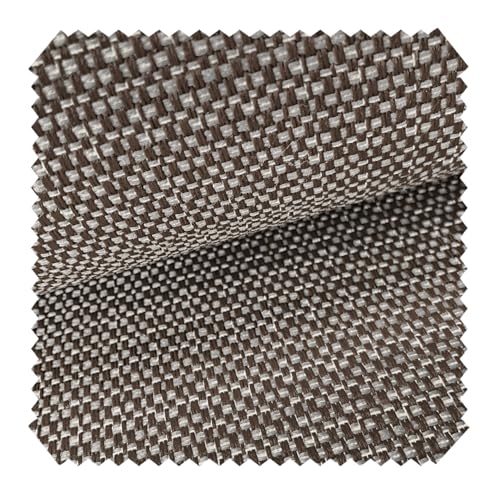 novely® FONTANA SUN CONTROL UV++ - Sanitized® Outdoor-Stoff - Melierter Olefin Möbelstoff - Wetterfester Strukturstoff - Pflegeleichte Meterware 1 lfm Farbe: 01 Braun von NOVELY