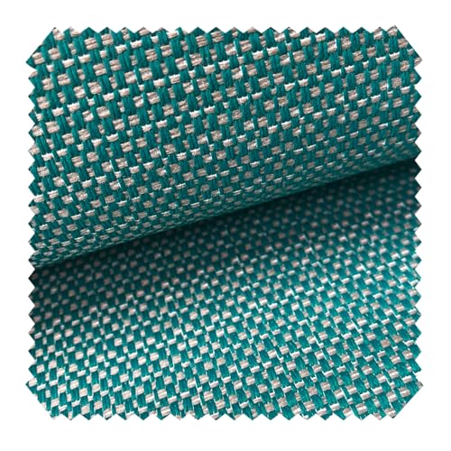 novely® FONTANA SUN CONTROL UV++ - Sanitized® Outdoor-Stoff - Melierter Olefin Möbelstoff - Wetterfester Strukturstoff - Pflegeleichte Meterware 1 lfm Farbe: 38 Petrol von NOVELY