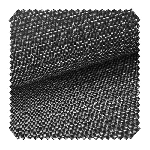 novely® FONTANA SUN CONTROL UV++ - Sanitized® Outdoor-Stoff - Melierter Olefin Möbelstoff - Wetterfester Strukturstoff - Pflegeleichte Meterware 1 lfm Farbe: 03 Schwarz von NOVELY
