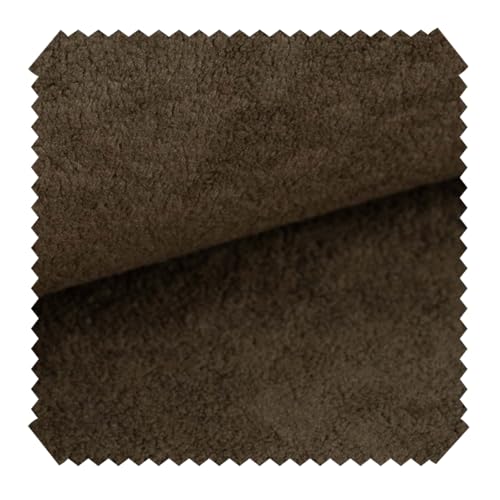 novely® HURTH Kuscheliger Möbelstoff - Robuster Polsterstoff in Mediterranen Erdtöne - Pflegeleichte Meterware 1lfm (01 Braun) von NOVELY