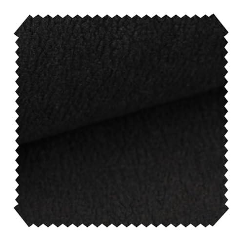 novely® HURTH Kuscheliger Möbelstoff - Robuster Polsterstoff in Mediterranen Erdtöne - Pflegeleichte Meterware 1lfm (16 Schwarz) von NOVELY