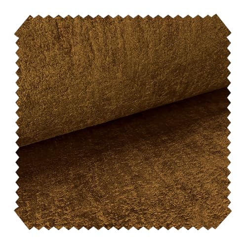 novely® INFANTE - Schimmernder Vintage Möbelstoff - Samtweicher Velours-Polsterstoff in Natursteinoptik - Pflegeleichte Meterware 1lfm Farbe: 08 Ockergelb von NOVELY