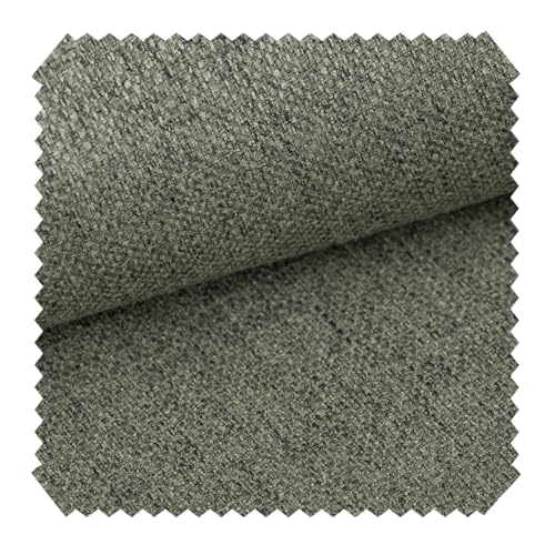 novely® KARBEN Scandi Chic - Polsterstoff in Leinen-Optik - Melierter Möbelstoff - Wolliger Bezugsstoff - Pflegeleichte Meterware 1lfm (05 Olive Grün) von NOVELY