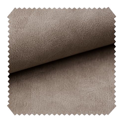 novely® Konstanz Kunstleder Vintage Antik Möbelstoff Polsterstoff Lederimitat | Meterware | 1lfm (02 Beige Dunkel) von NOVELY