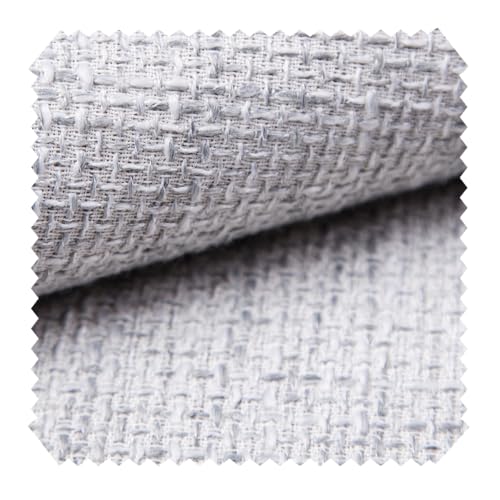 novely® LANZ Premium Möbelstoff | Schwerer Webcharakter | grob gewebter Polsterstoff | Struktur-Stoff | 15 Farben | Meterware | 1lfm (09 Hellgrau) von NOVELY