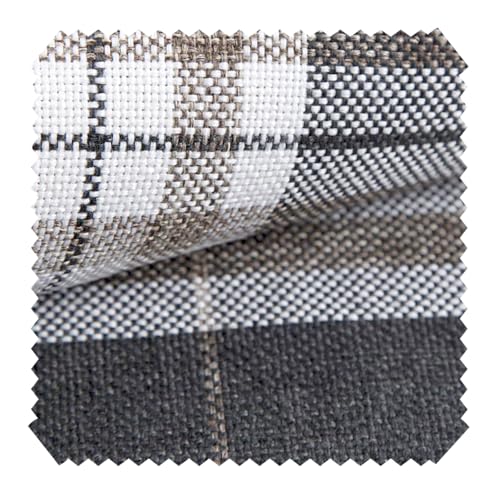 novely® London British Style Kariert Möbelstoff Polsterstoff | Meterware | 1 lfm (05 Anthrazit) von NOVELY