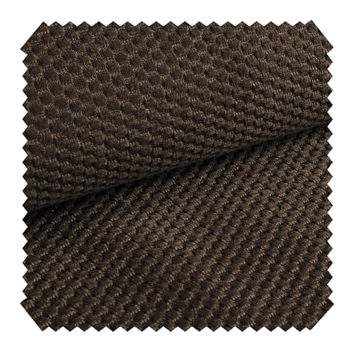 novely® MAKAO Velours Polsterstoff mit Kachel-Optik - Weicher Möbelstoff mit Wabenmuster - Pflegeleichte Meterware 1lfm (04 | Kaffee Braun) von NOVELY