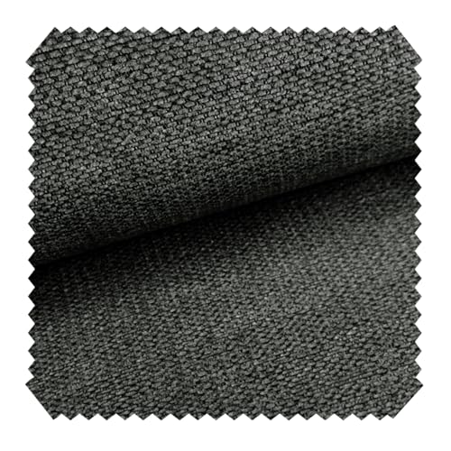 novely® MUDAU SOFT Samtweicher Chenille-Polsterstoff - Melierter Möbelstoff - Grober Struktur-Stoff - Mélange Meterware 1lfm Farbe: 18 Anthrazit von NOVELY