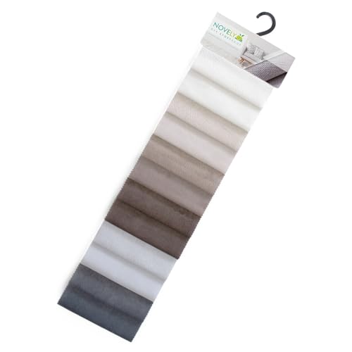 novely® Musterfächer TILDA - Samtiger Chenille-Möbelstoff mit feinem Muster - Robuster Velours-Polsterstoff von NOVELY