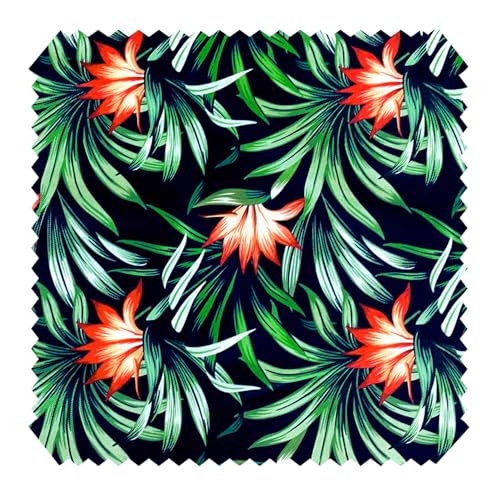 novely® OXFORD 210D | 1 lfm | Polsterstoff Polyester Outdoor Wasserabweisend Reißfest Dekostoff | D139 Tropic Blumen von NOVELY