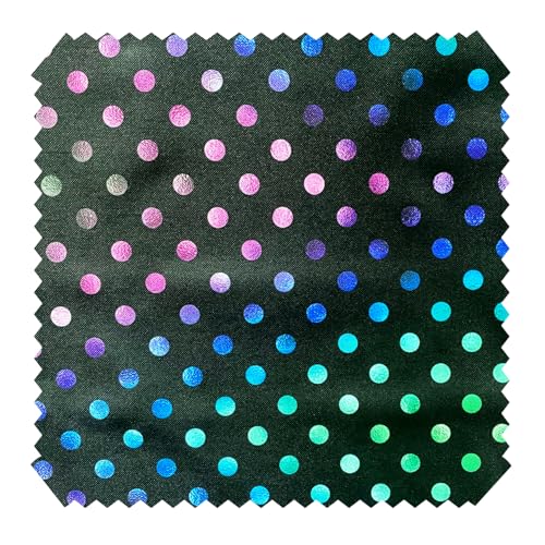 novely® OXFORD 210D | 1 lfm | Polsterstoff Polyester Outdoor Wasserabweisend Reißfest Dekostoff | D160 Punkte Schwarz Bunt von NOVELY