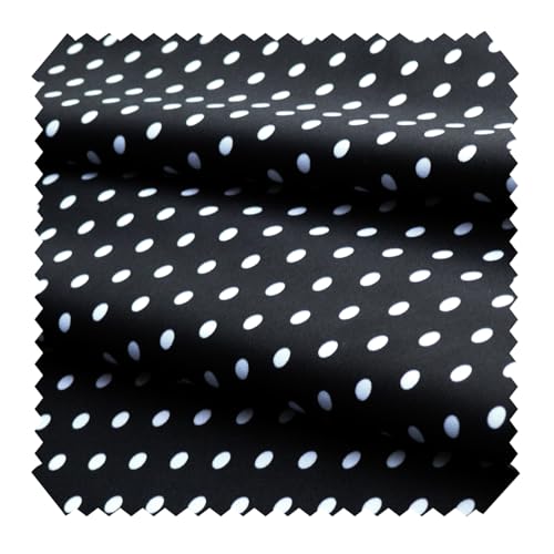 novely® OXFORD 210D | 1 lfm | Polsterstoff Print Outdoor Dekostoff Wasserabweisend Reißfest | Schwarz Weiß Gepunktet von NOVELY
