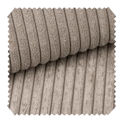 novely® PORTO - Breitcord Ultraweicher Polsterstoff Möbelstoff Dekostoff Cord Stoff Meterware | 1 lfm Farbe: 02 Beige von NOVELY
