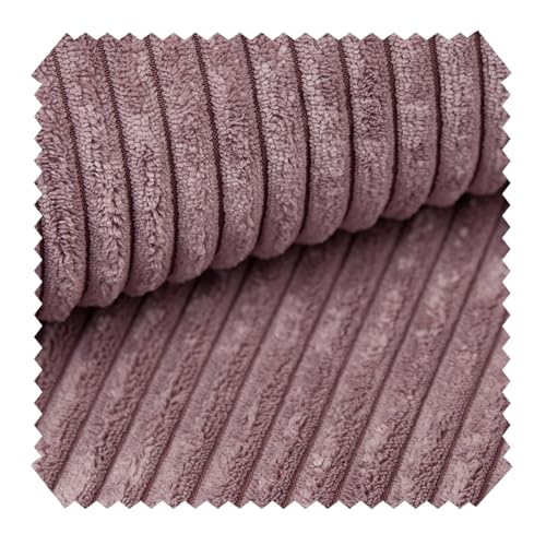 novely® PORTO - Breitcord Ultraweicher Polsterstoff Möbelstoff Dekostoff Cord Stoff Meterware | 1 lfm Farbe: 130 Lavendel Rosa von NOVELY