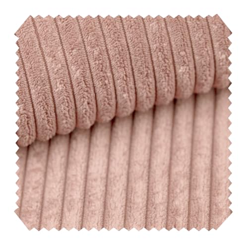 novely® PORTO - Breitcord Ultraweicher Polsterstoff Möbelstoff Dekostoff Cord Stoff Meterware | 1 lfm Farbe: 52 Rosa von NOVELY