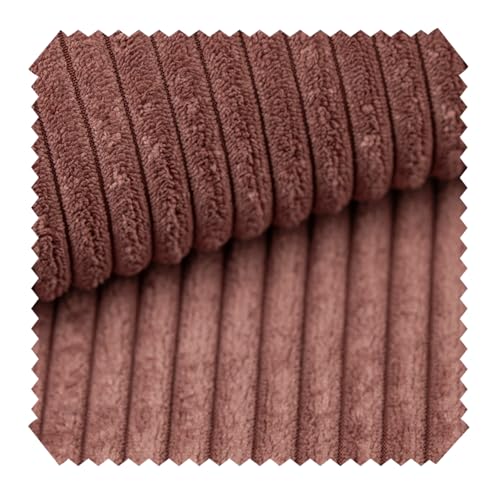 novely® PORTO - Polsterstoff in Breitcord-Optik - Ultraweicher Möbelstoff - Pflegeleichte Meterware 1 lfm Farbe: 29 Rose von NOVELY