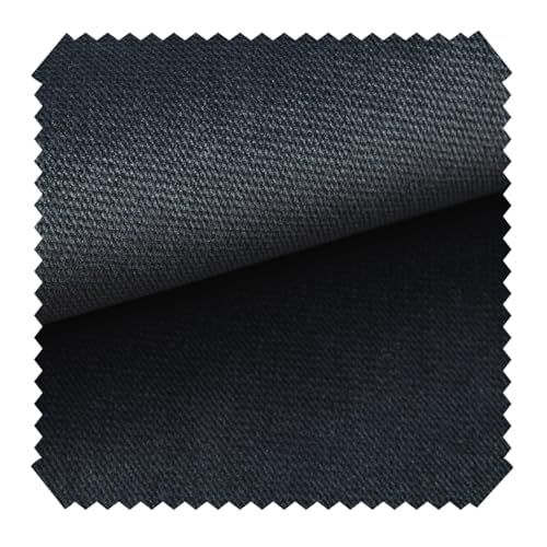 novely® Passau | 1 lfm | samtig weicher Chenille Möbelstoff in 26 Farben | Polsterstoff (07 Schwarz) von NOVELY